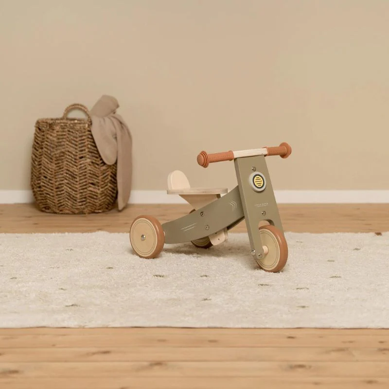 Little Dutch Wooden Tricycle - Olive - Image 3