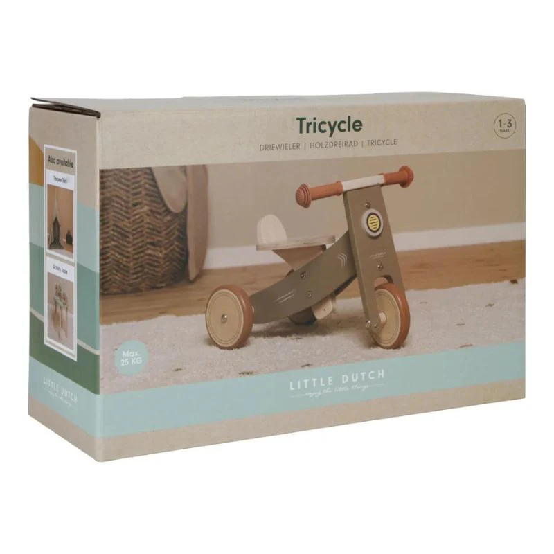 Little Dutch Wooden Tricycle - Olive - Image 9
