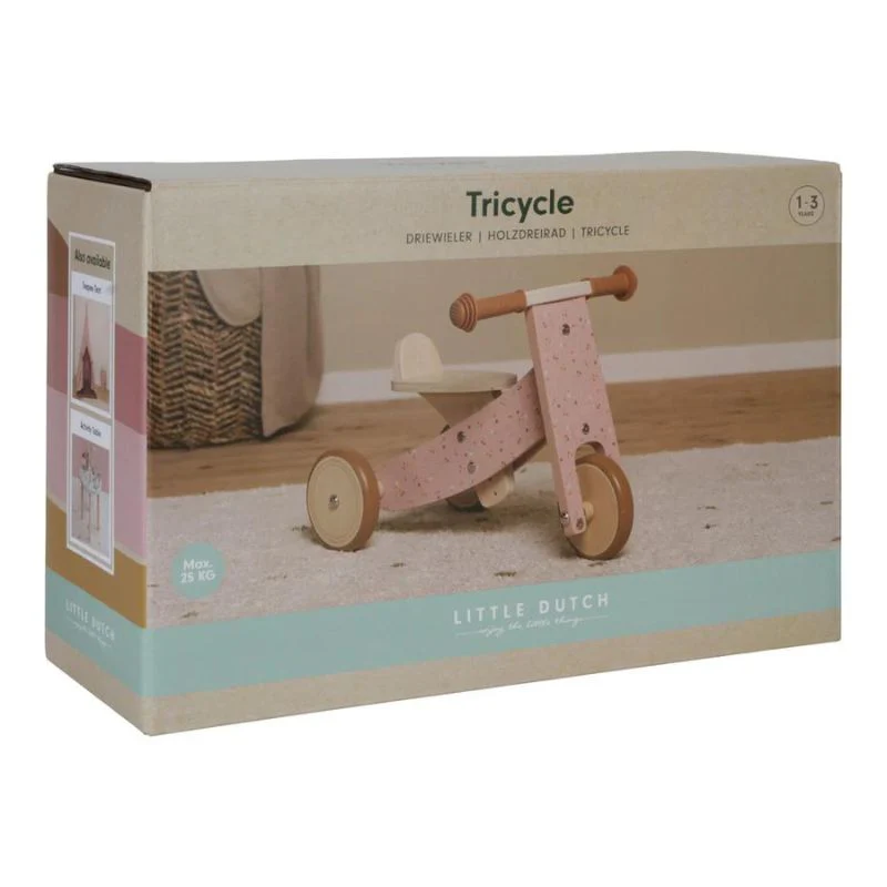 Little Dutch Wooden Tricycle - Pink - Image 10