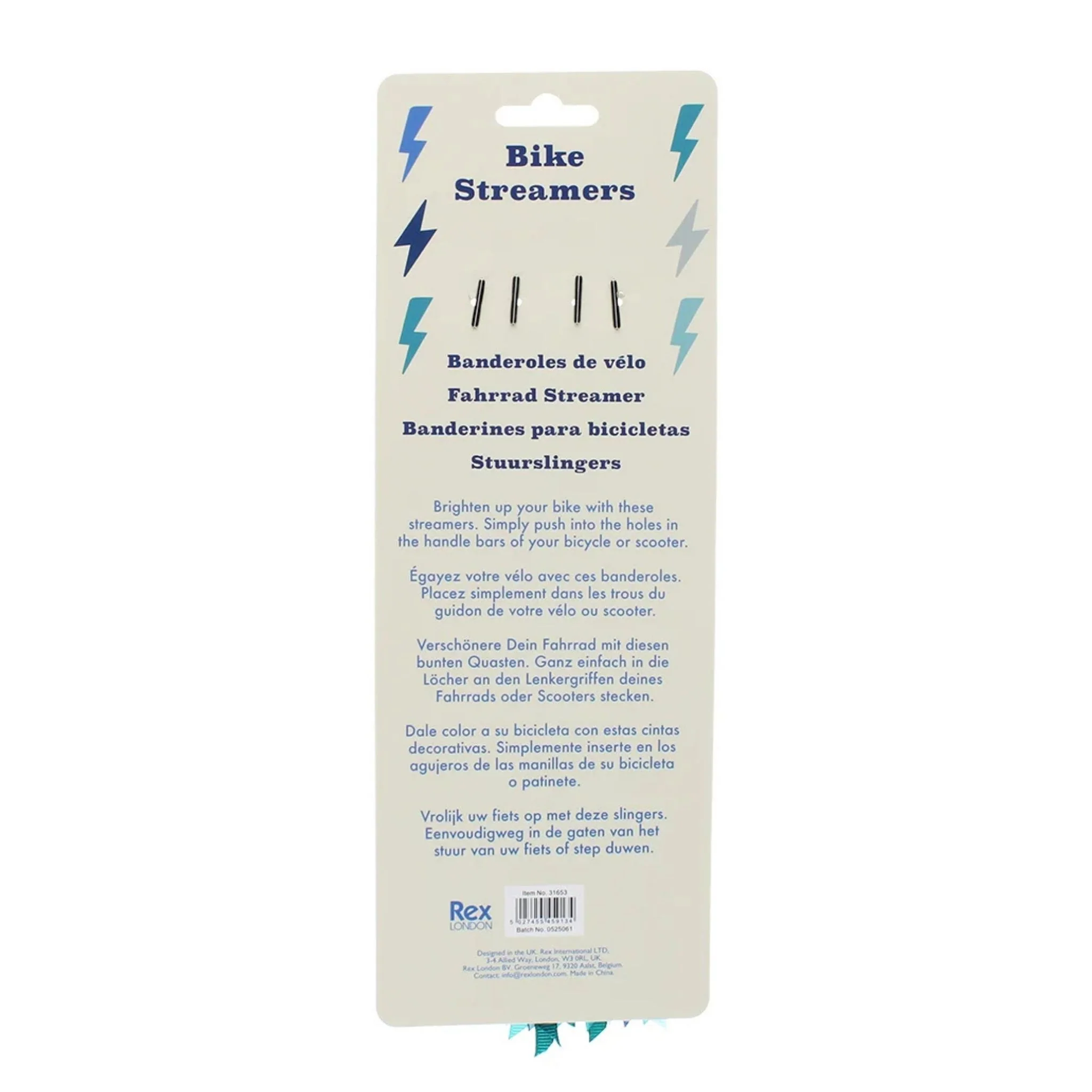 Rex London Bicycle Streamers - Blue - Image 3