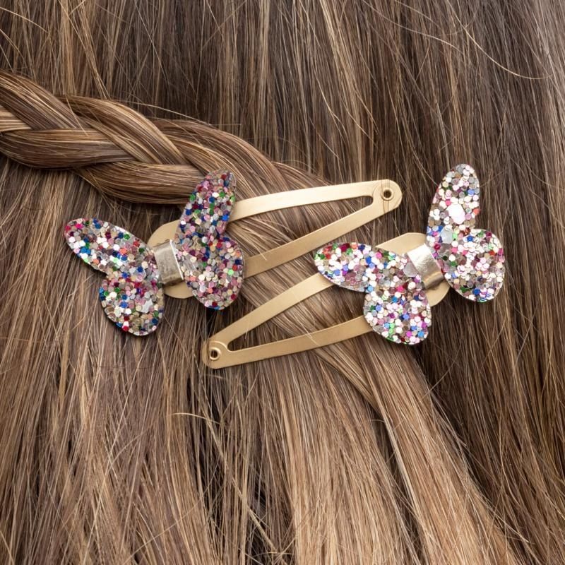 Rex London Fairies In The Garden Glitter Butterfly Hair Clips - Image 3
