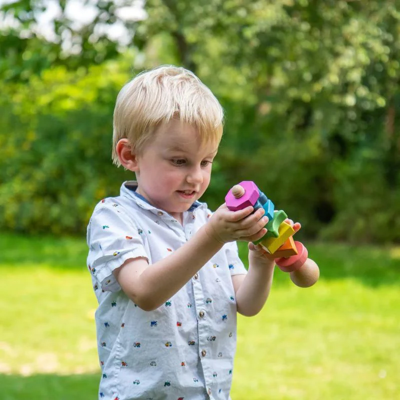 TickiT Rainbow Wooden Shape Twister - Image 4